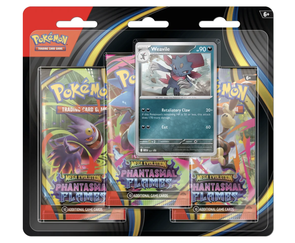 English Pokémon Phantasmal Flames 3-Pack Blister