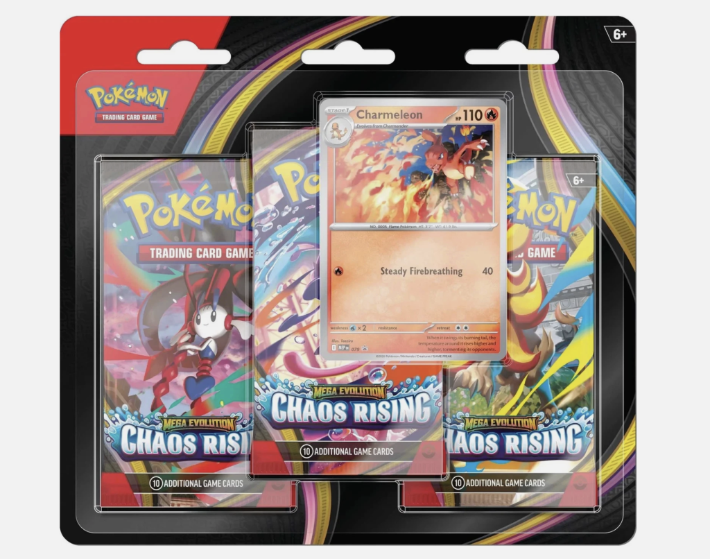 English Pokémon Chaos Rising 3-Pack Blister
