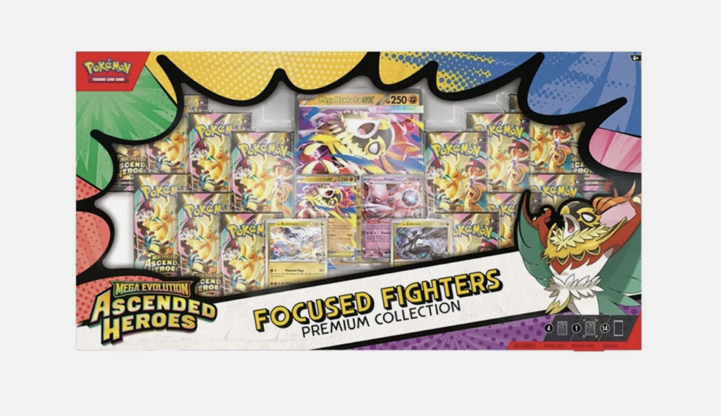 English Pokémon Ascended Heroes Focused Fighters Premium Collection Box