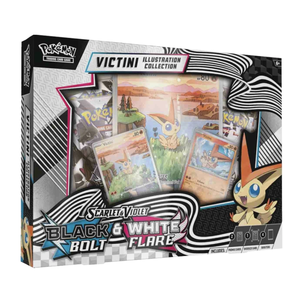English – Illustration Victini Black Bolt & White Flare – Collection Box