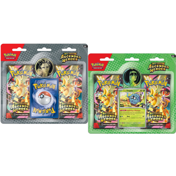 English Pokémon Ascended Heroes 2-Pack Blister (Erika or Larry, Random)