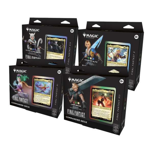 English Magic: The Gathering Final Fantasy Collector Commander Deck (4 Count)