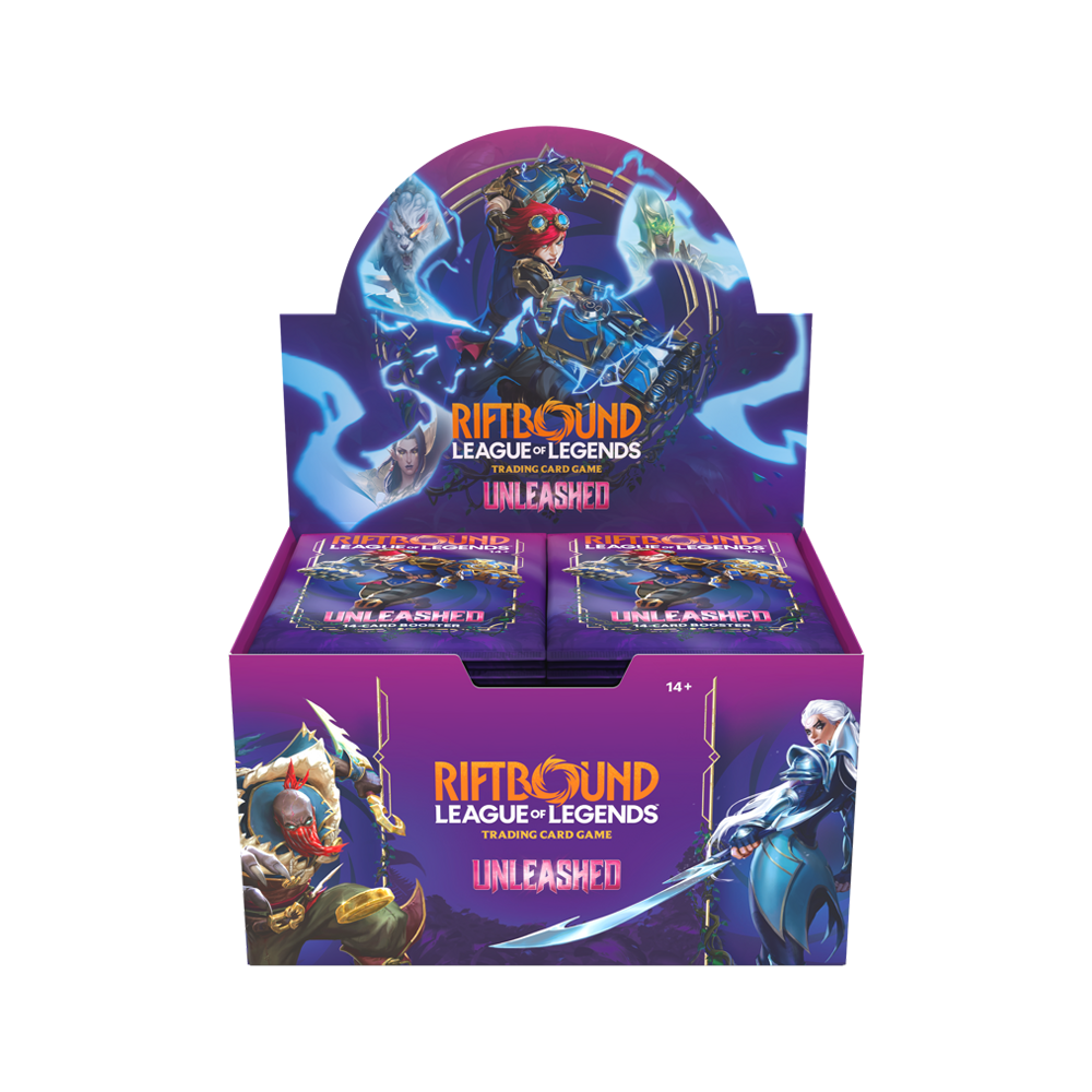 English Riftbound League of Legends Trading Card Game Unleashed Booster Display